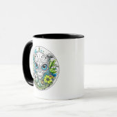 Mug Voyager cosmique | Floral extraterrestre Alien (Devant gauche)