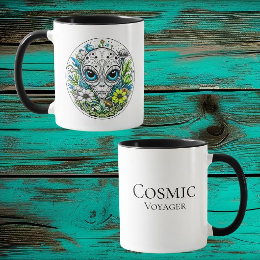 Mug Voyager cosmique | Floral extraterrestre Alien