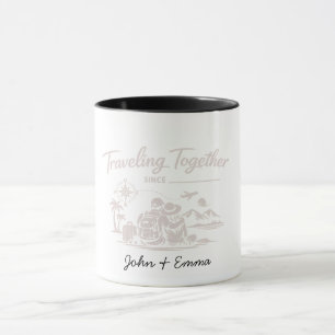 Mug Voyager Ensemble Depuis [Année] – Couple Personnal