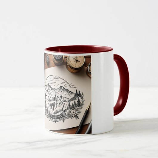 Mug Voyager ensemble thème Voyage (Devant droit)