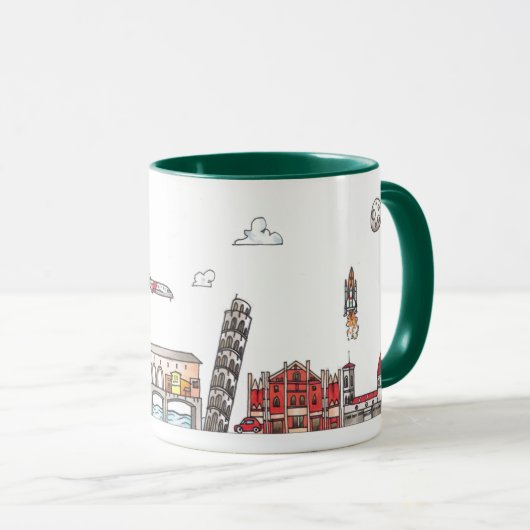 Mug Voyagez dans le monde - Italie (Devant droit)