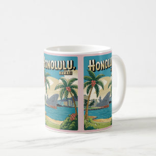 Mug Voyagez Honululu, cadeaux de plage tropicale d'Haw