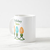 Mug Voyants de Noël trio orange et bleu (Devant gauche)