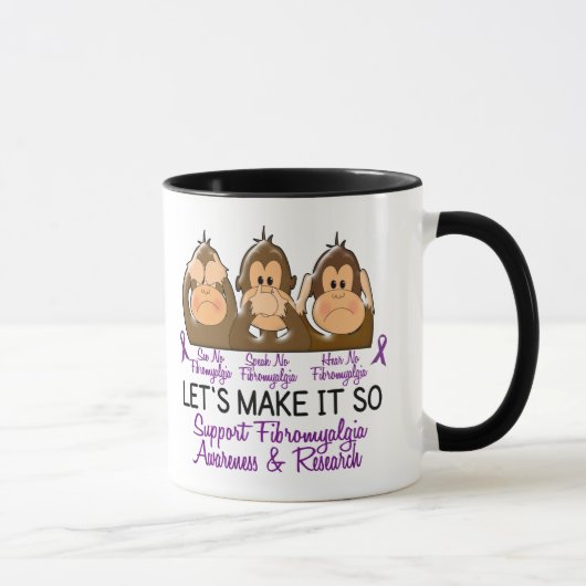 Mug Voyez que parler n'entendez aucune fibromyalgie 2 (Droite)