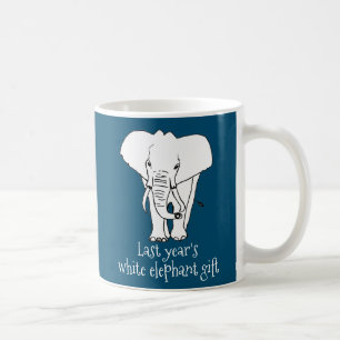 Mug Vrai Blanc Elephant cadeau de Noël Funny