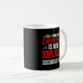 Mug Vrai crime Amusant cadeau de Noël (Devant droit)