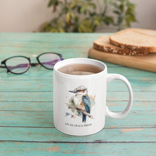 Mug Vrai Kookaburra Bleu, personnalisé