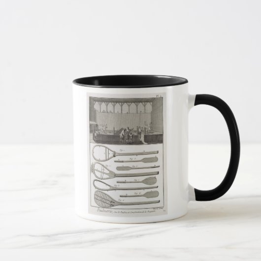 Mug Vrai tennis et la construction des raquettes, de (Droite)