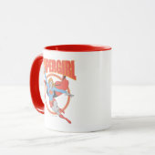 Mug Vrai Vintage Supergirl Flying Graphic (Devant gauche)