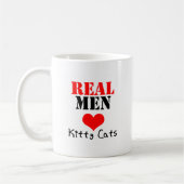 Mug Vrais chats de Kitty de coeur d'hommes (amour) (Gauche)