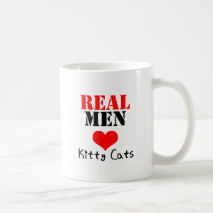 Mug Vrais chats de Kitty de coeur d'hommes (amour)