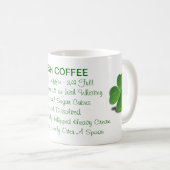 Mug Vrais shamrocks irlandais de boissons de recette (Devant droit)