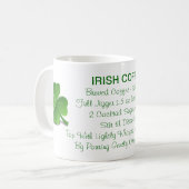 Mug Vrais shamrocks irlandais de boissons de recette (Devant gauche)