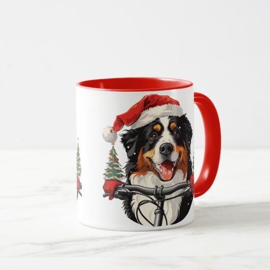 Mug VTT bernois de Noël (Devant droit)
