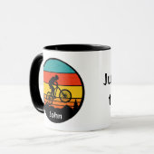 Mug VTT, cavaliers, couleurs audacieuses (Devant gauche)