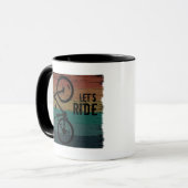 Mug VTT Descente - Vélo Tout Terrain Vintage (Devant gauche)
