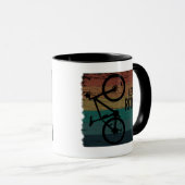 Mug VTT Descente - Vélo Tout Terrain Vintage (Devant droit)