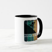 Mug VTT Downhill Vintage Vélo de Montagne (Devant droit)