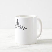 Mug VTT Heartbeat Vélo de montagne Cadeau (Devant droit)