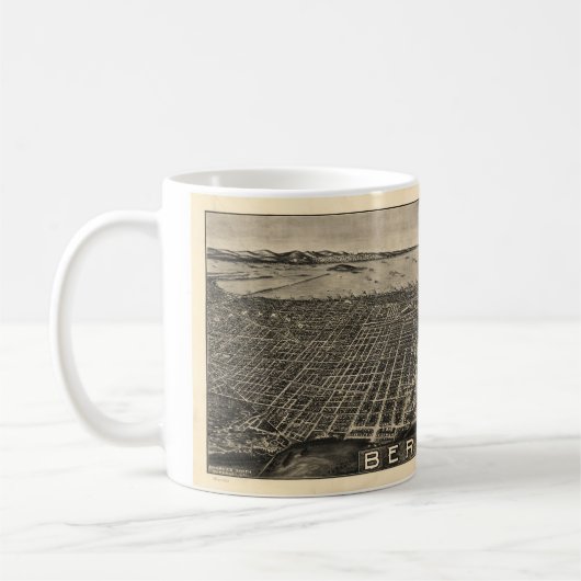 Mug Vue aérienne de Berkeley, la Californie (1909) (Gauche)