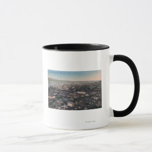 Mug Vue aérienne de bord de mer et de ville