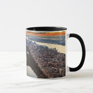 Mug Vue aérienne de Central Park au coucher du soleil
