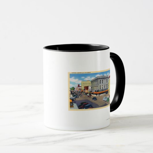 Mug Vue aérienne de D Street (Devant droit)