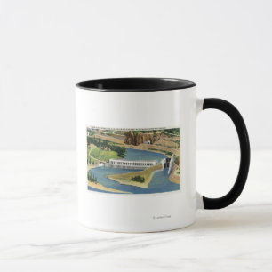 Mug Vue aérienne de la centrale de barrage de