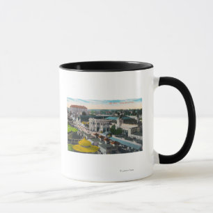Mug Vue aérienne de la plage de PikeLong, CA