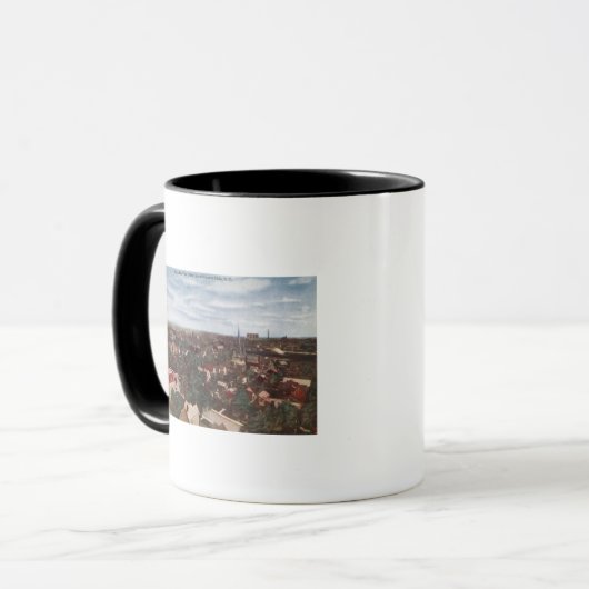 Mug Vue aérienne de la ville (Devant gauche)