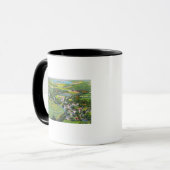 Mug Vue aérienne de la ville (Devant gauche)