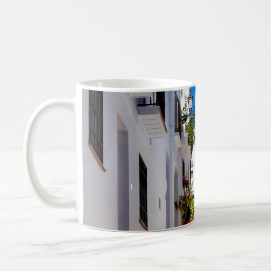 Mug Vue aérienne de la ville blanche Frigiliana par be (Gauche)