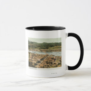 Mug Vue aérienne de la ville et de la rivière