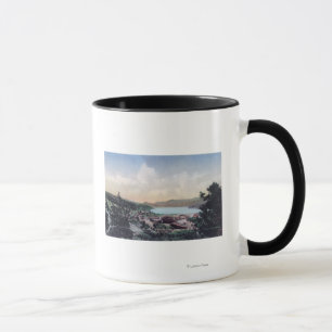 Mug Vue aérienne de la ville et du lac Nederland