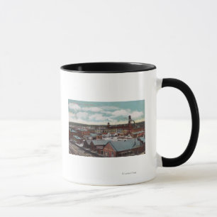 Mug Vue aérienne de la ville, train TracksNampa,