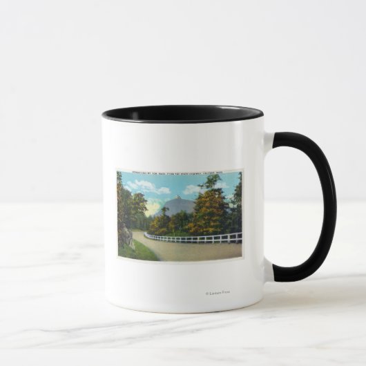 Mug Vue aérienne de l'approche vers le mont (Droite)