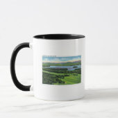 Mug Vue aérienne de Saranac Inn Golf Course & (Gauche)