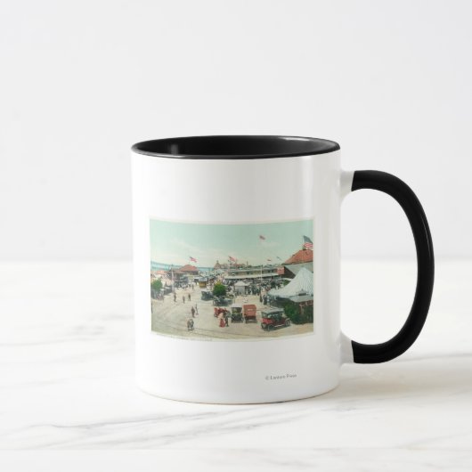 Mug Vue aérienne de Tent City et Amusement Plaza (Droite)