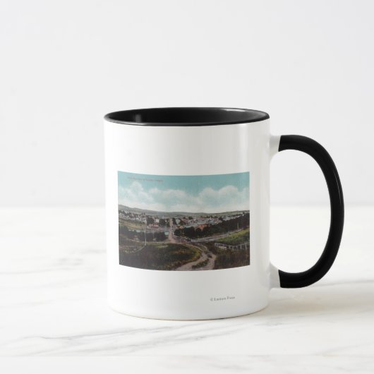 Mug Vue aérienne de TownDallas, OU (Droite)