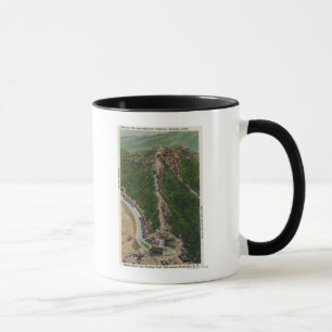 Mug Vue aérienne de traînée d'enroulement, château
