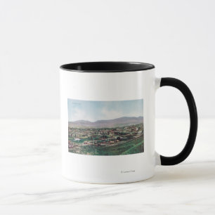 Mug Vue aérienne de ville des collines