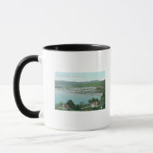 Mug Vue aérienne des banques de soufre Mine de Quicksi (Gauche)