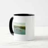 Mug Vue aérienne des bateaux sur le lac Watsonville (Devant gauche)