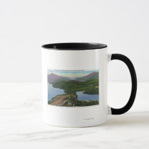 Mug Vue aérienne des lacs Placid et miroir