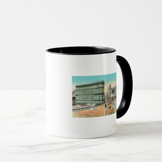 Mug Vue aérienne du bâtiment des inondations (Devant droit)