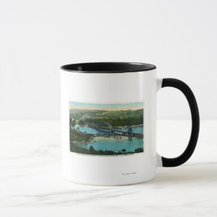 Mug Vue aérienne du chemin de fer de central du Maine