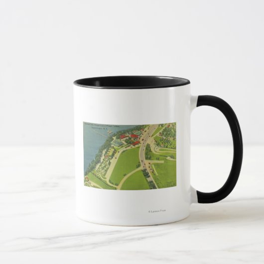 Mug Vue aérienne du parc Roseland (Droite)