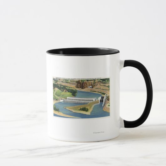 Mug Vue aérienne du Plante d'alimentation du barrage d (Droite)