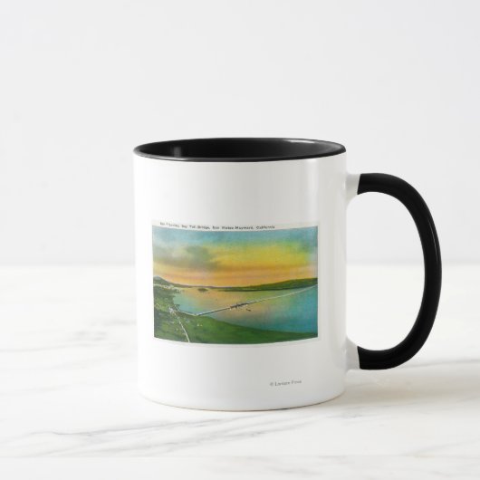 Mug Vue aérienne du pont Bay jusqu'à Hayward, CA (Droite)