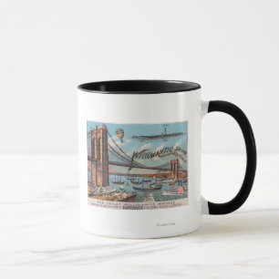 Mug Vue aérienne du pont Willimantic